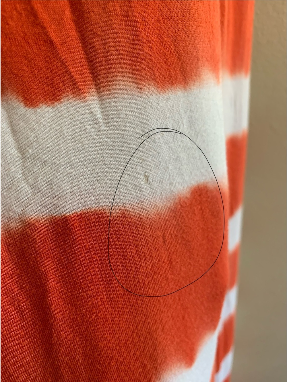 🍊CK Calvin Klein Maxi Dress Sundress Orange & White Striped Tie Dye Style - Picture 7 of 8